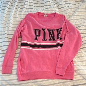 PINK Victoria's Secret Pink Crew Neck Sweater with Bold Logo